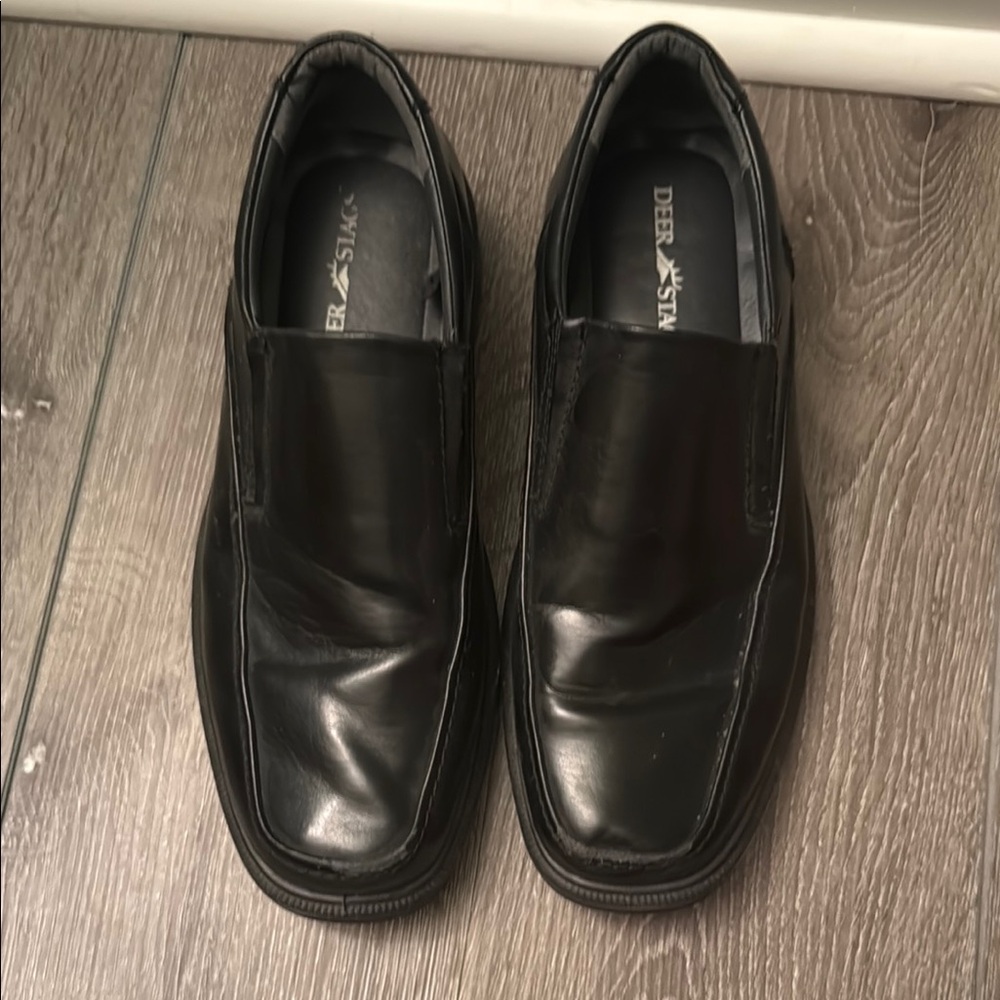 Deer Stags Men's Black Slip-On dress Shoes